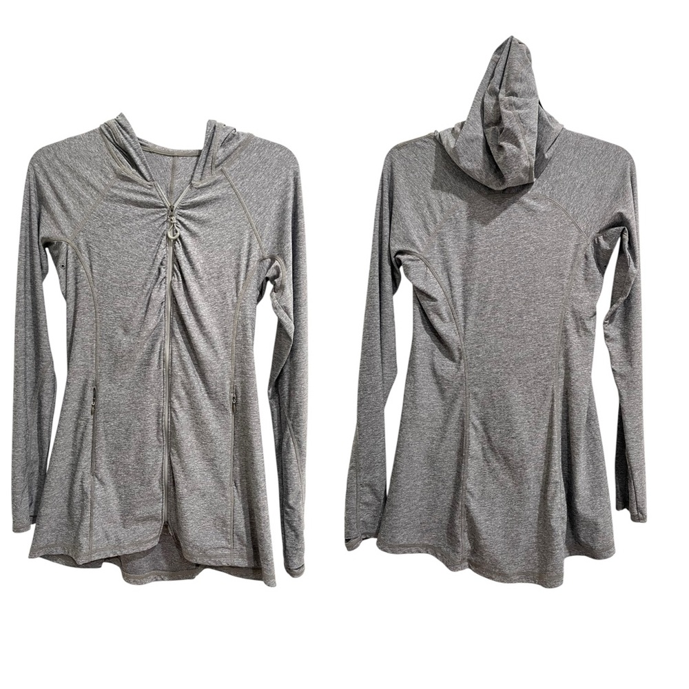 Athleta Lightweight Double Zip Hooded Jacket Zip Pockets Thumbhole Women’s XS